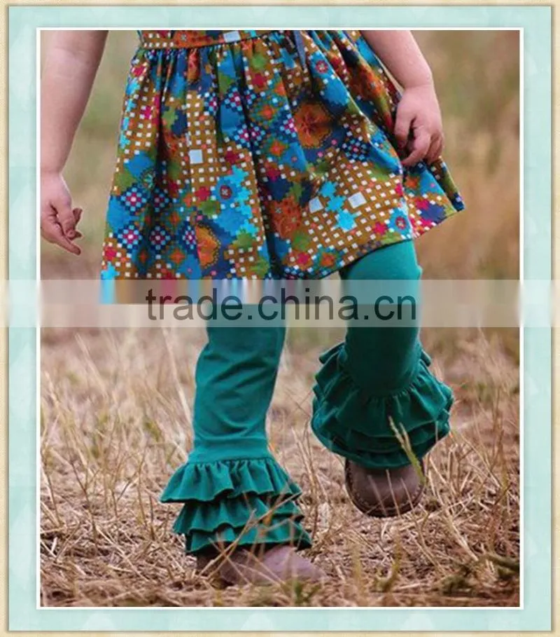 Toddler girls boutique triple ruffle leggings baby icing ruffle pants sew sassy icing legging