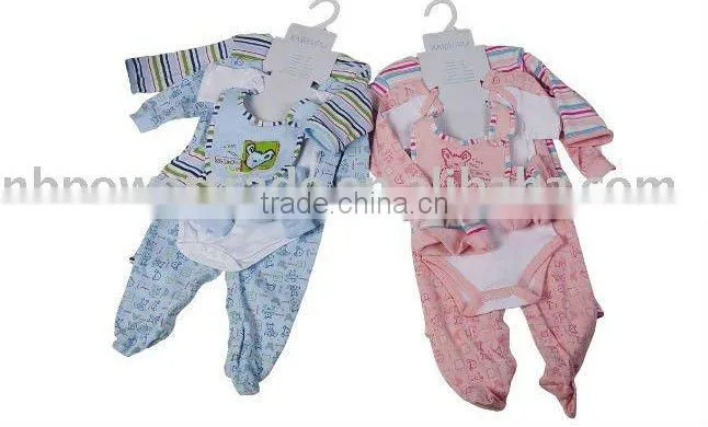 Baby 7pcs clothing set/baby wear/baby garment/newborn baby clothing/kid clothes