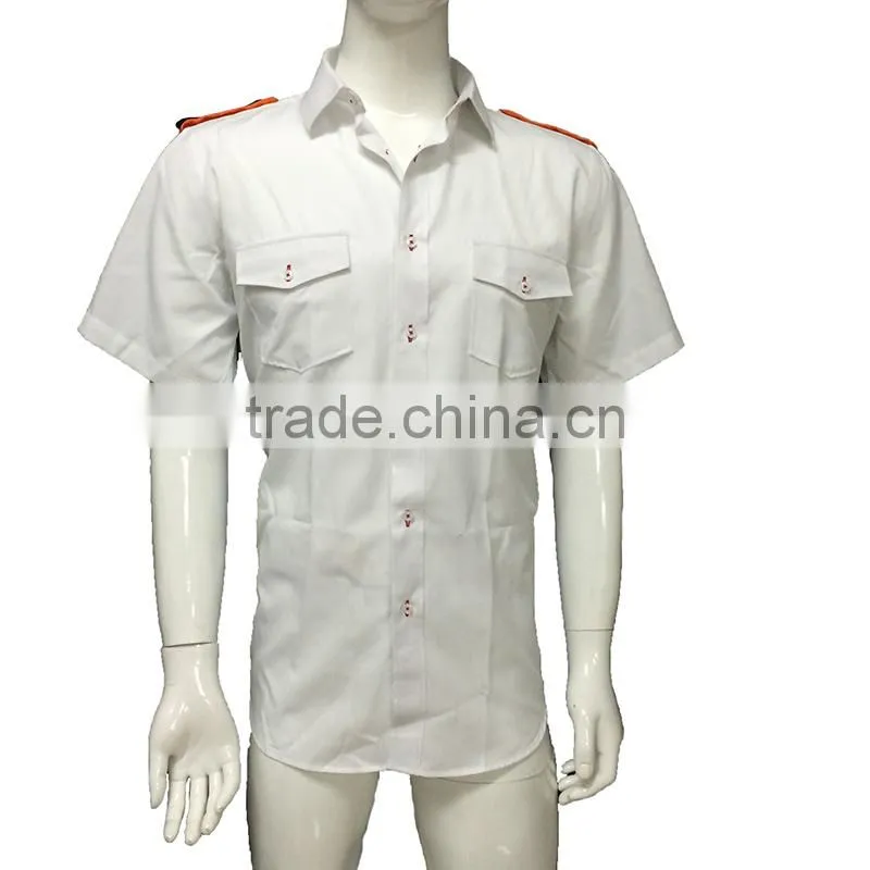 CVC 2016 mens epaullett pocket with flaps security work shirt