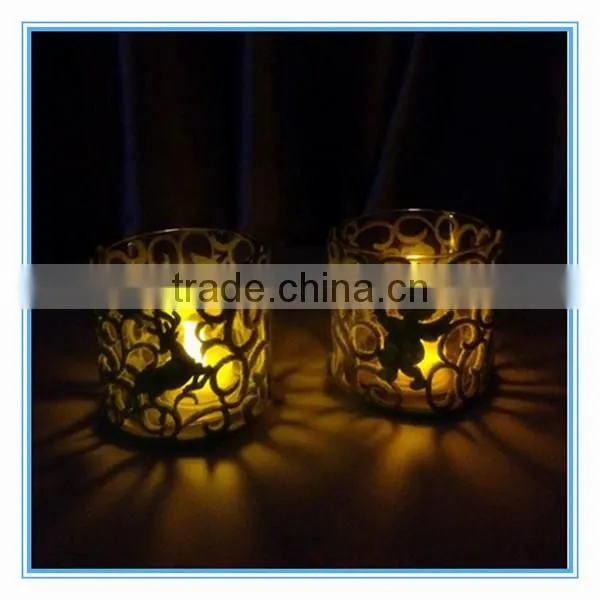 wholesale round christmas shape candlestick holder