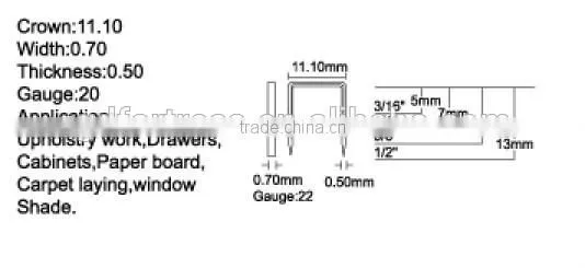 Furniture staple pin 1005F