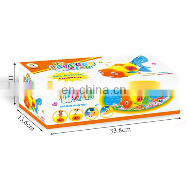 2013New Arrival Plastic Electroni Funny Lay Eggs Fish, Colorful Lay Eggs Fish Toy With Dazzling Light And Wonderful Music