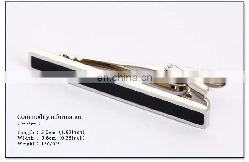 Black Bar Tie Clip