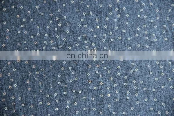 Melange Knit Spangle Embroidery