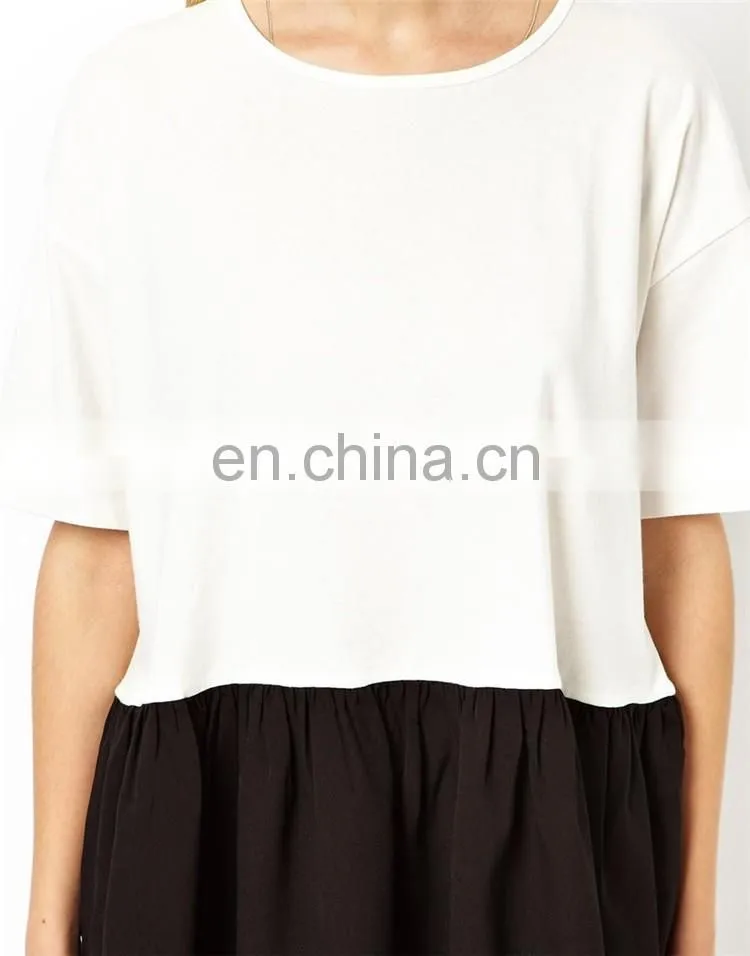 Oversized Peplum Top , korean style women clothing