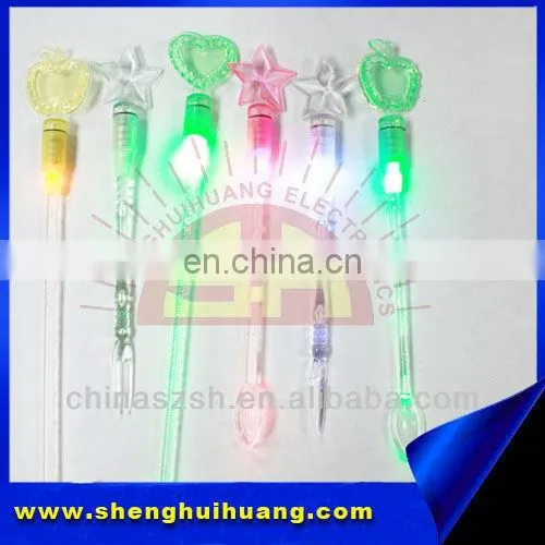 Bar item plastic glowing light up LED cocktail stirrers for New Year