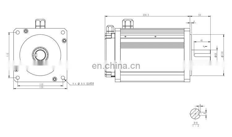 E-6 230v 3000w 3000rpm BLDC temperature sensor boat electric tricycle vehicle brushless motor for lawn mower