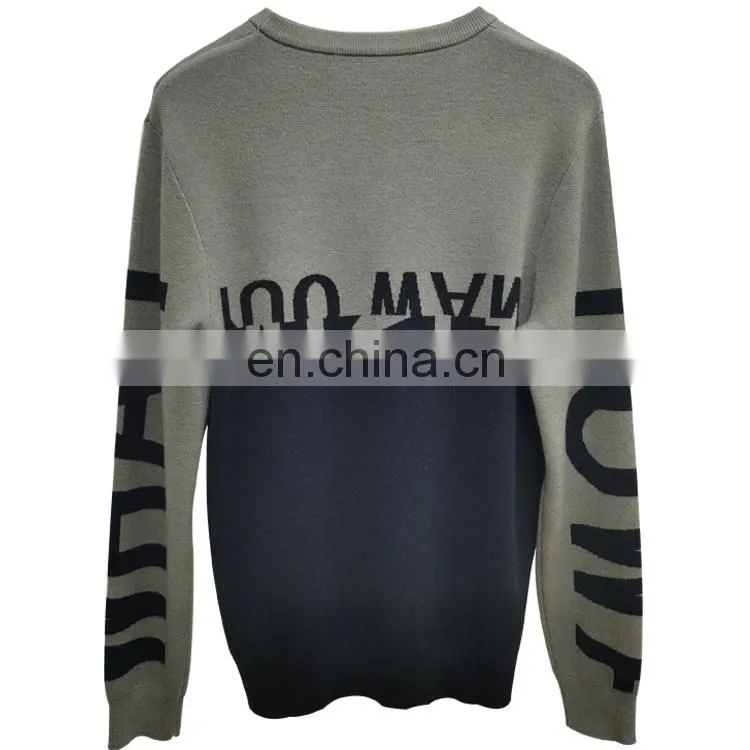 DiZNEW OEM Mens Wool Sweater jacquard Pullover Sweaters For Man