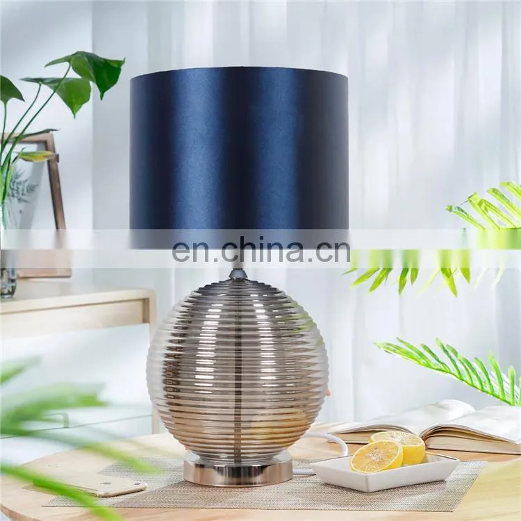 New arrival living room lighting glass base bedside study table lamp for home decor