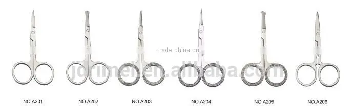 shaped scissors , moustache scissors , manicure scissors