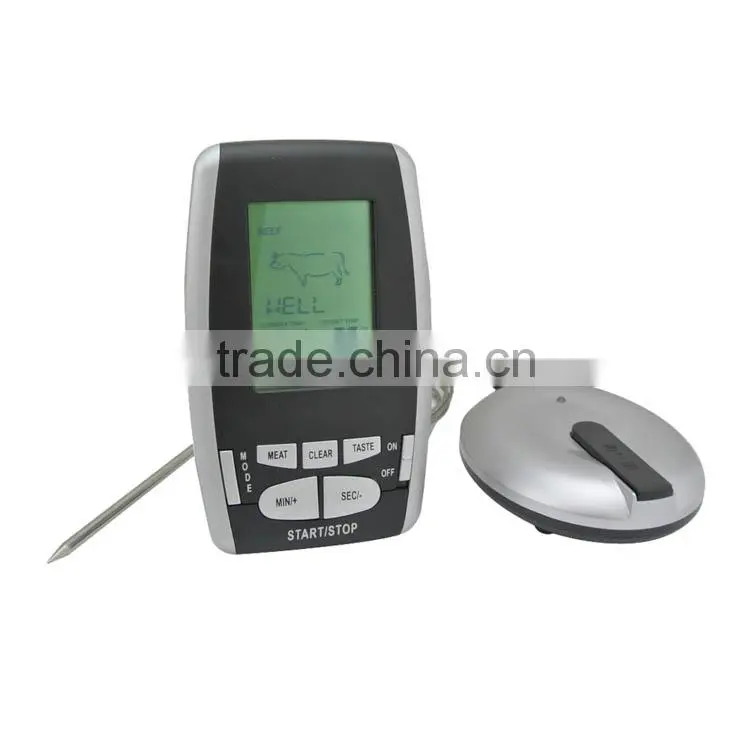 2014 New Design Wireless probe Thermometer with Timer