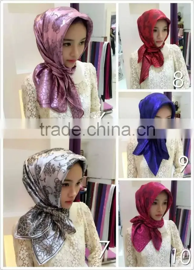 latest design high quality islamic square scarfs muslem headscarf shawl
