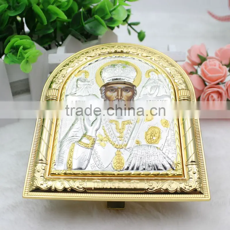 Orthodx St. Nikolaos Metal Icon