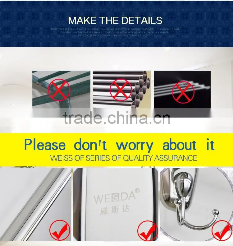 Wesda stainless steel and alloy bathroom towel shelf & clothes shelf 090