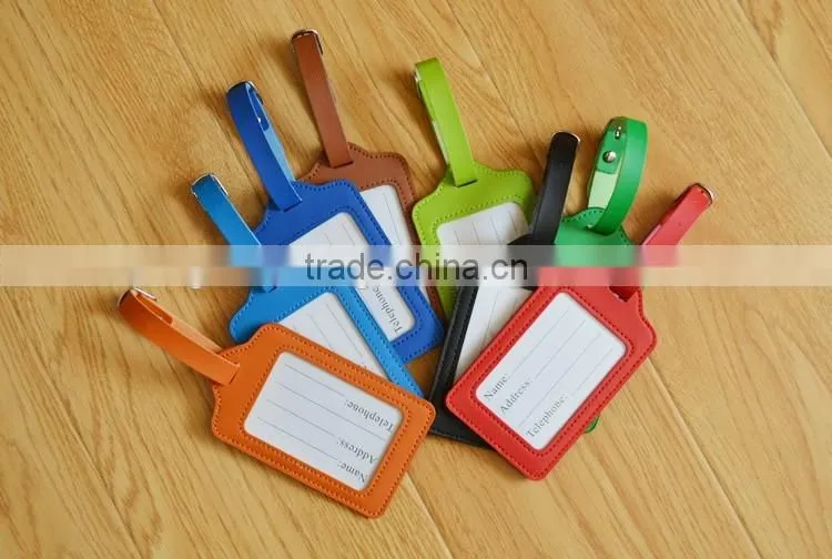 wholesale genuine leather luggage tags baggage tags colorful luggage parts