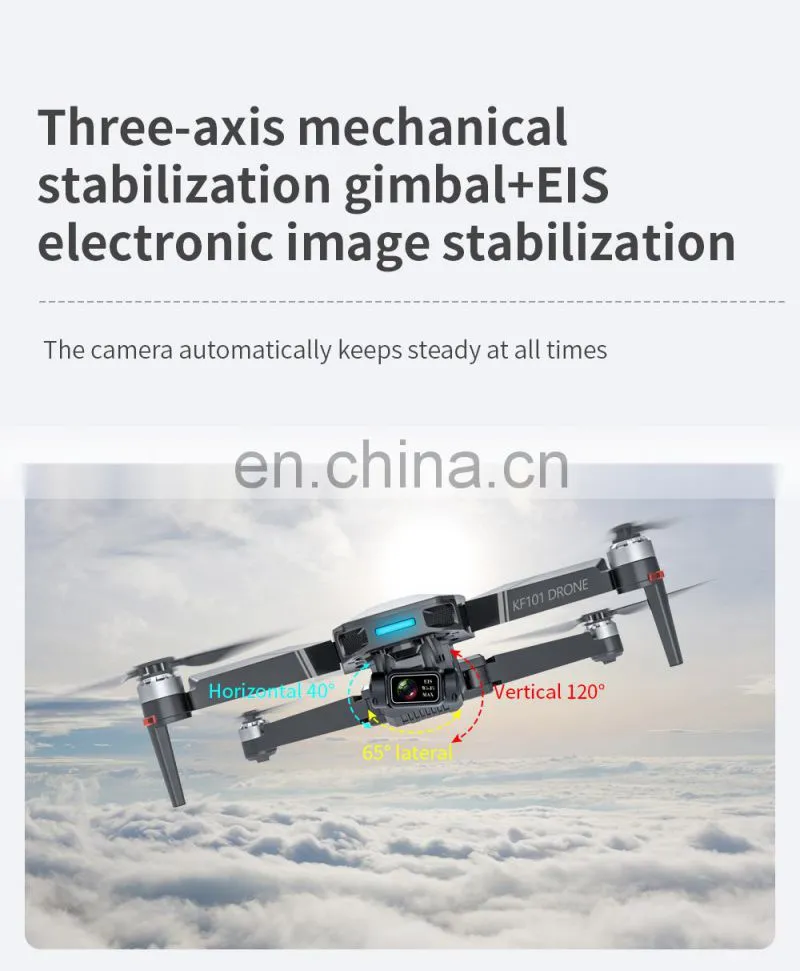KF101 MAX 3-axis gimbal Drone 3KM Distance GPS 4K optical flow dual camera 5G transmission EIS RC Quadcopter Christmas Gift