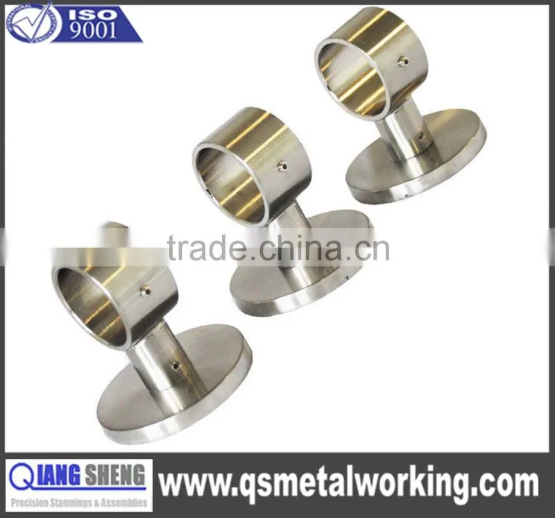 customized OEM adjustable tension metal curtain rod wall ceiling bracket