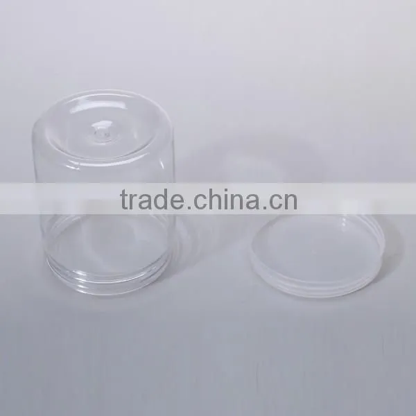 Hot selling PET plastic bottle/tins transparent plastic pot/food cans