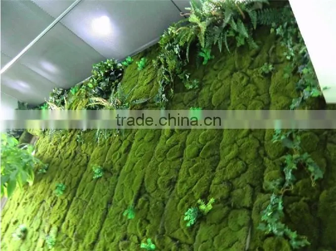 home decor hot selling products for 2015 Artificial plastic green moss wall on sale