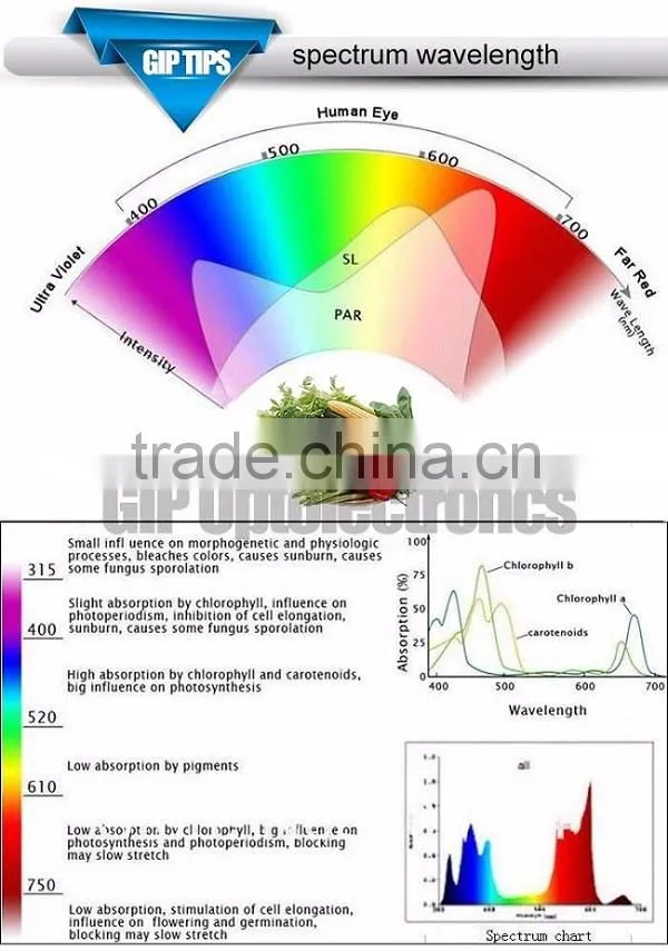 factory price hot selling hydroponics 20W led grow lights for plants growth