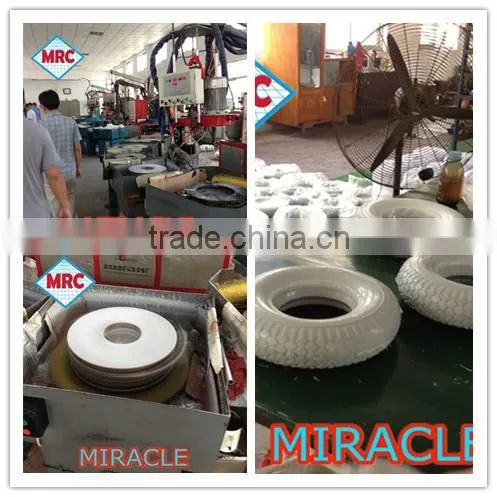 Endural solid small flat free wheelbarrow wheel PU foam wheel 3.25 / 3.00-8