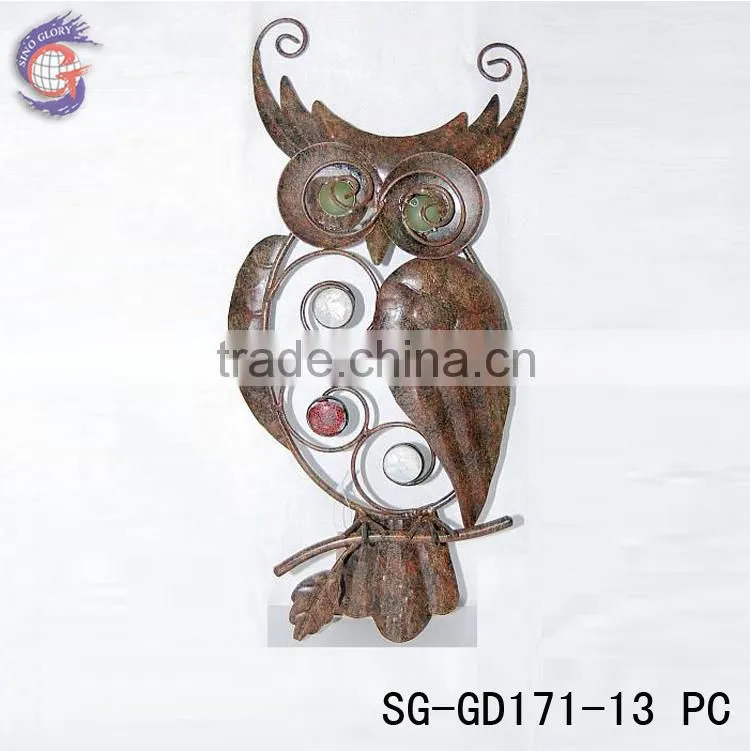 vintage metal wall art owl hanging decoration