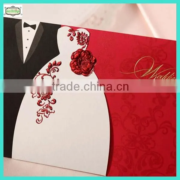 2014 hot sale indian wedding invitation cards