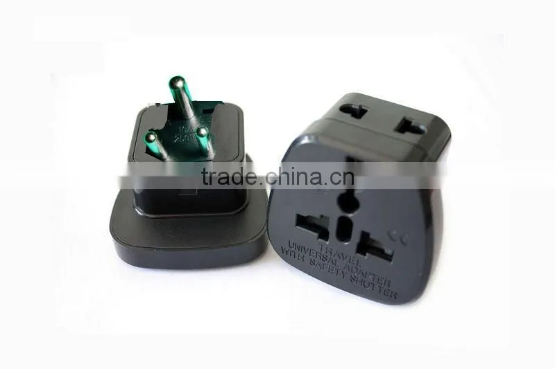 ABS Copper CE ROHS Approved India Type D to Universal Type C Type B EU US AU UK Travel Adapter Converter