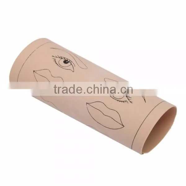 Beige Eyebrow Lips Picture Tattoo Permanent Makeup Simulation Practice Skin