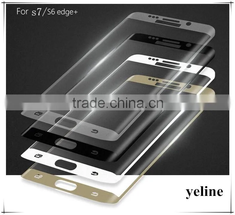 3D curved crystal tempered glass protector for samsung moblie phone galaxy s7 edge