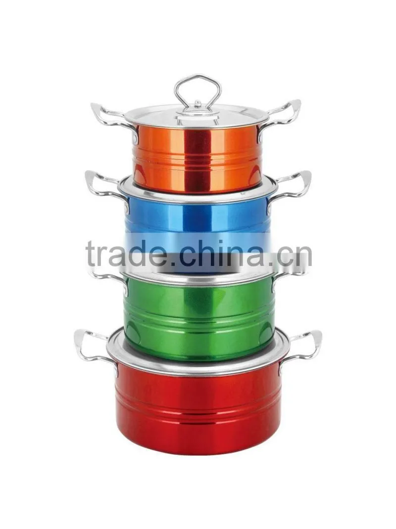 caitang shencai 4pcs stainless steel stock pot set/ soup casserole/ kitchen utensils