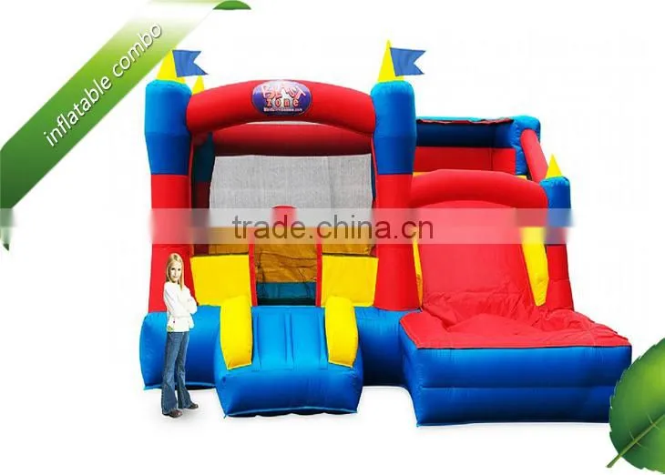Inflatable combo bouncer house , little bounce house with slide ,inflatable combo