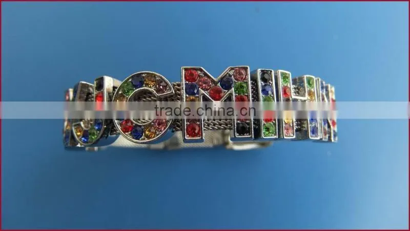 Letters can be Wear on Steel Mesh Belt 8MM & 10MM Wide Wristband Stainless Steel Bracelet