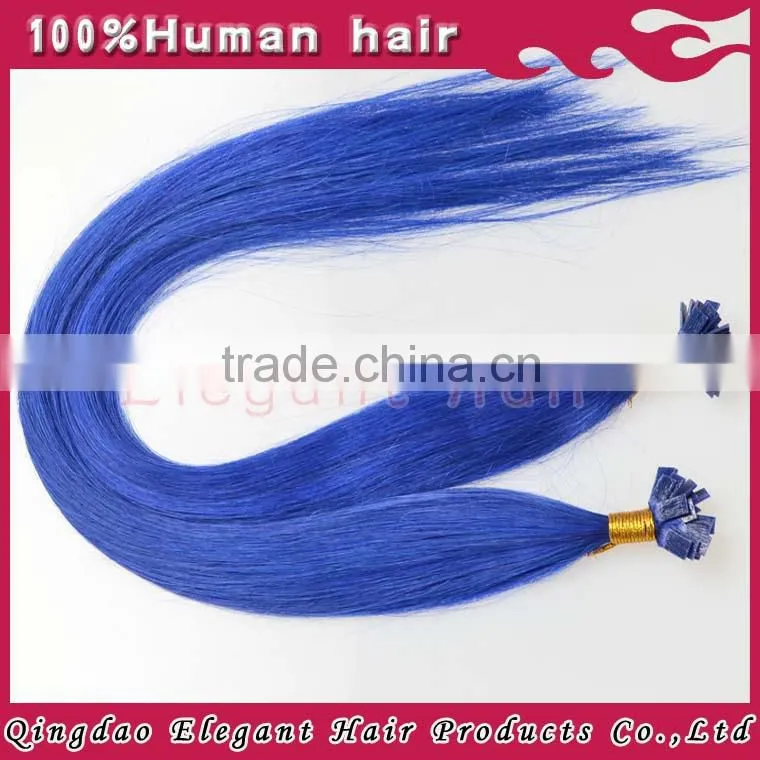 2015 brazilian virgin human hair extension with America glue top quality fusion hair Flat tip
