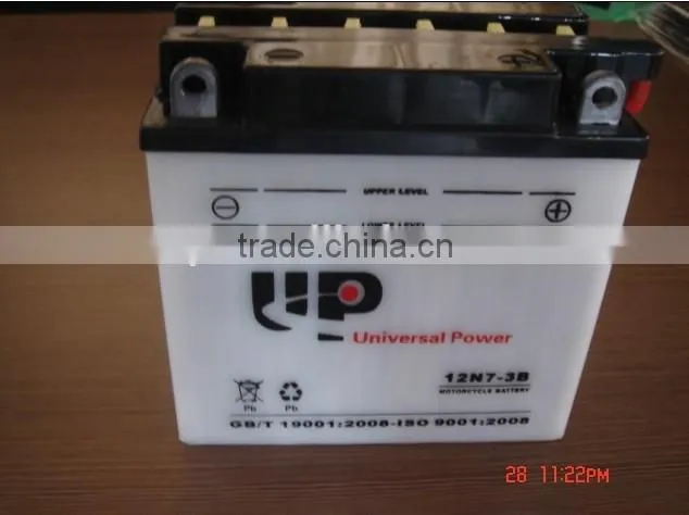 Dry Charged Motorcycle Battery 12N7B-3A 12V 7AH