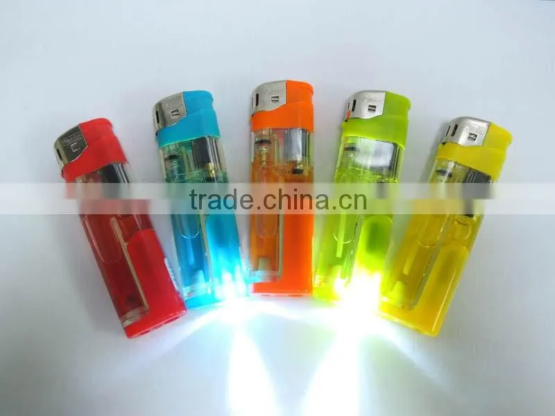 new high quality cheap price gas refillable cigarette lighter led torch lighter