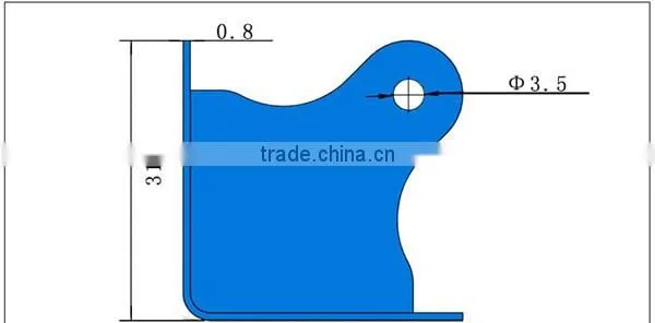 Wooden case package angle, five layer electroplate square angle, angle for furniture