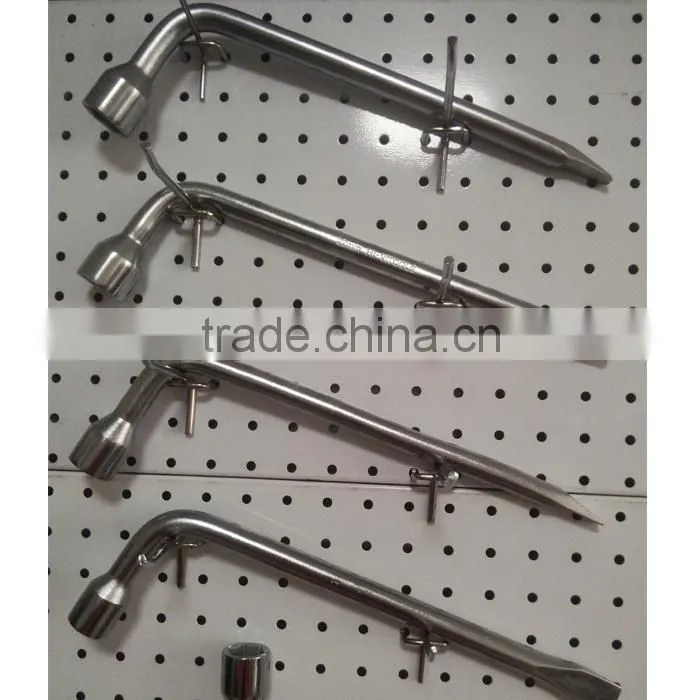 350mm Fully polished L shape hand socket spanner/wrench