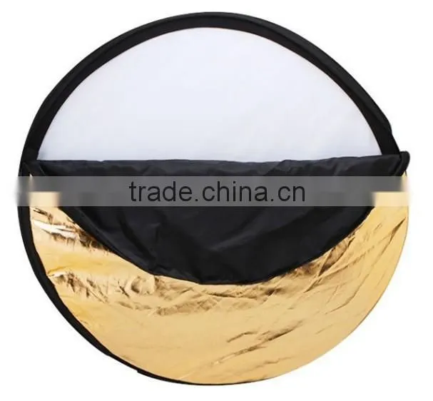 5-in -1 100cm diffuser kit for photography photo studio Gold/Silver round reflector board flash