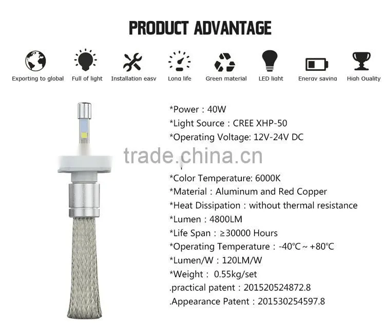 P6 High Power LED Car H4 Headlight Bulbs H7