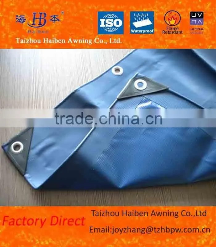 Various Colors Waterproof PVC Tarpaulin With Metal Eyelets