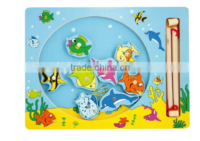 education city games kids silk screen printing sea fish animal design Fishing Puzzle Manufacturers