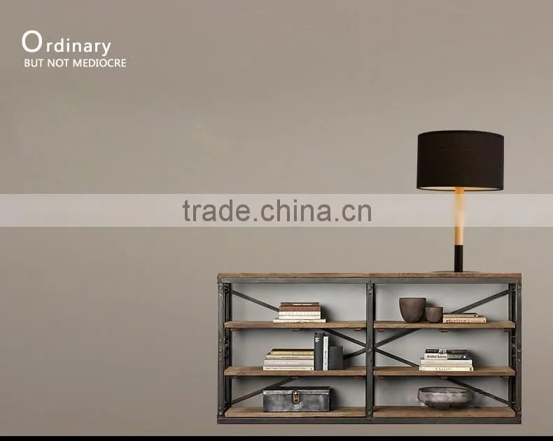 hot saled wooden E27*1 table lamp, fabric /cloth small desk light