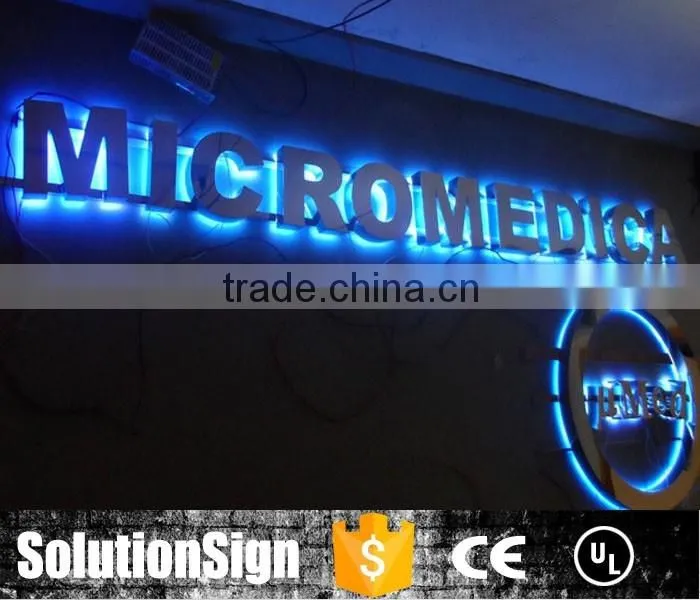 high quality mirror Stainless Steel Backlit Sign letter