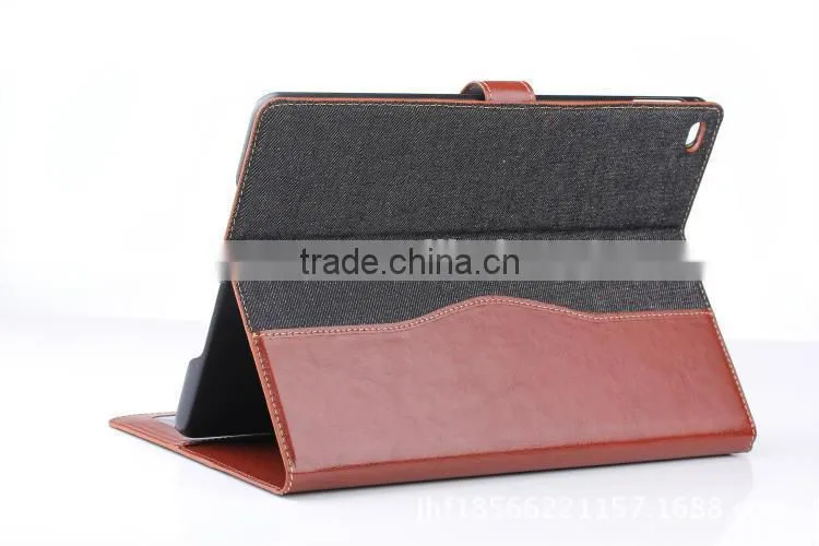 Genuine PU leather Flip stand smart Cover For iPad Air 2 iPad 6 with button close