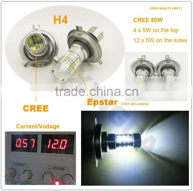 Auto fog led high power 80w h4 auto lamp