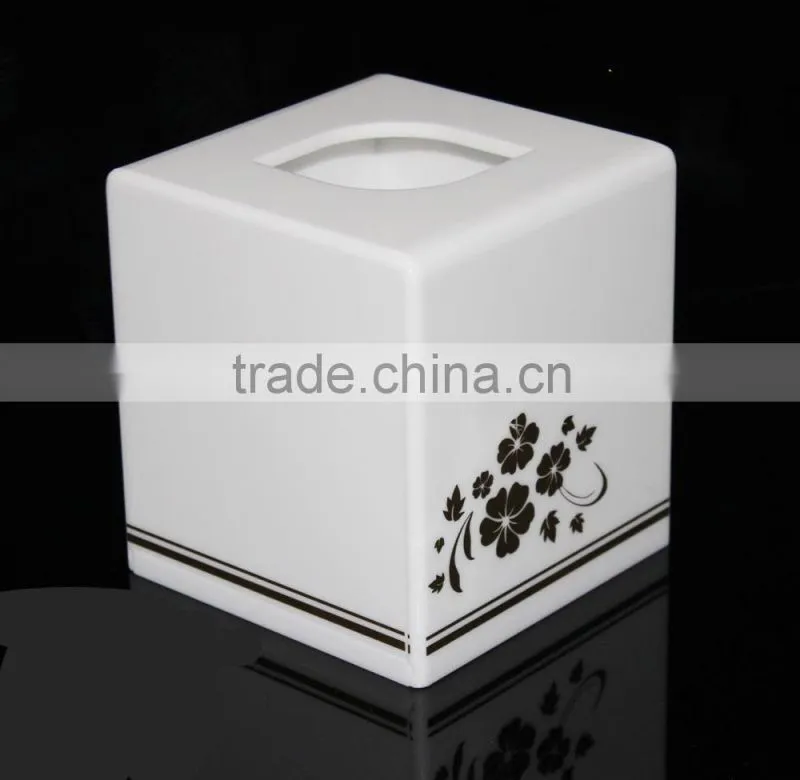 White Acrylic Squre Tissue Box