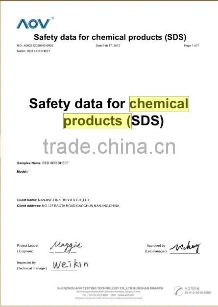 Red SBR rubber sheet roll textured two sides 80Duro