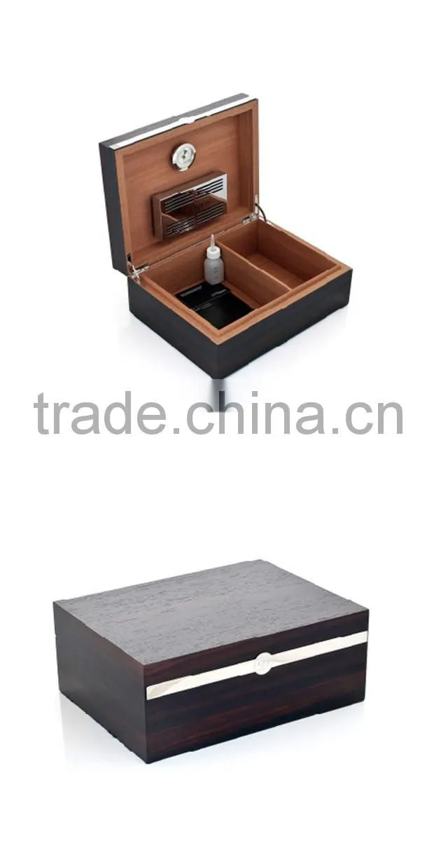Custom glossy unfinished wooden cigar box humidor