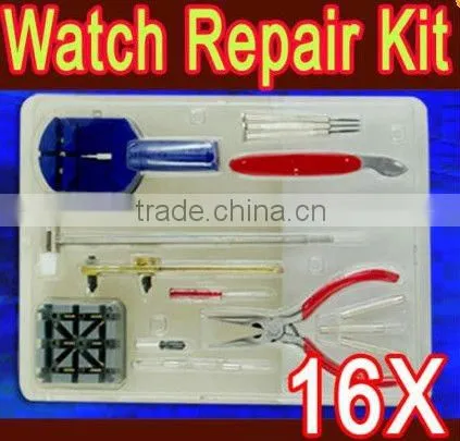 16 PCS Metal WATCH Remover REPAIR TOOL SET